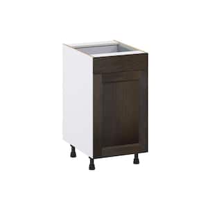 Lincoln 18 in. W x 34.5 in. H x 24 in. D Chestnut Solid Wood Assembled 2 Waste Bins Pullout and 1-Drawer Kitchen Cabinet