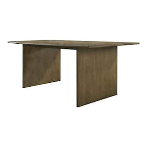 39 in. Brown Wood Top 4 Legs Dining Table (Seat of 8)