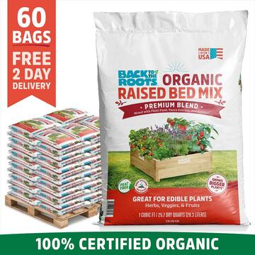 Organic Bulk Raised Bed Soil Pallet (60 1 cu.ft. Bags)