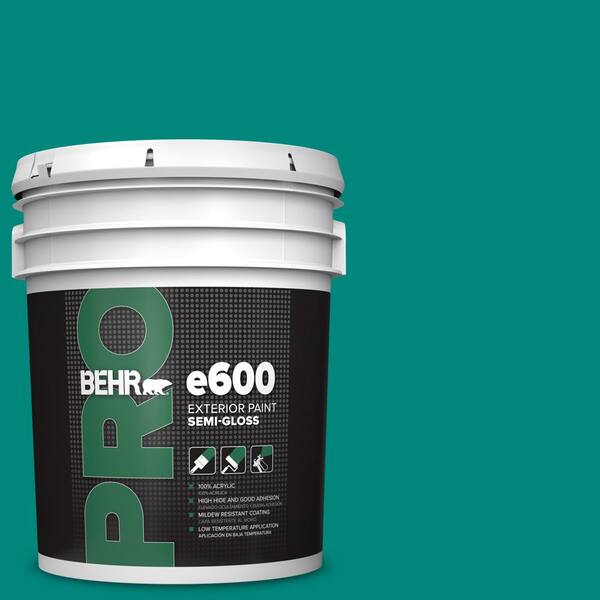 BEHR PRO 5 gal. #P450-7 Mystic Turquoise Semi-Gloss Exterior Paint