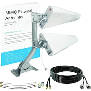 2 x 2 Cellular Antenna Kit for 4G and 5G Modems, Routers T-Mobile, Verizon, AT&T Home Internet Kit w/30 ft. Cable