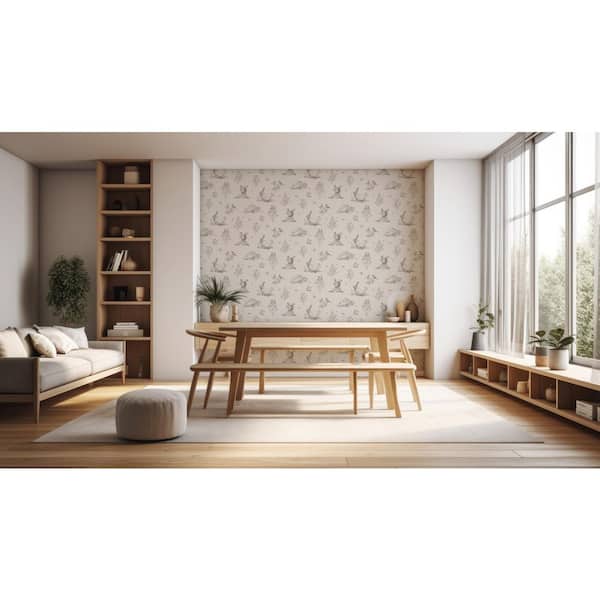 Clawford Beige Meadow Friends Wallpaper Sample