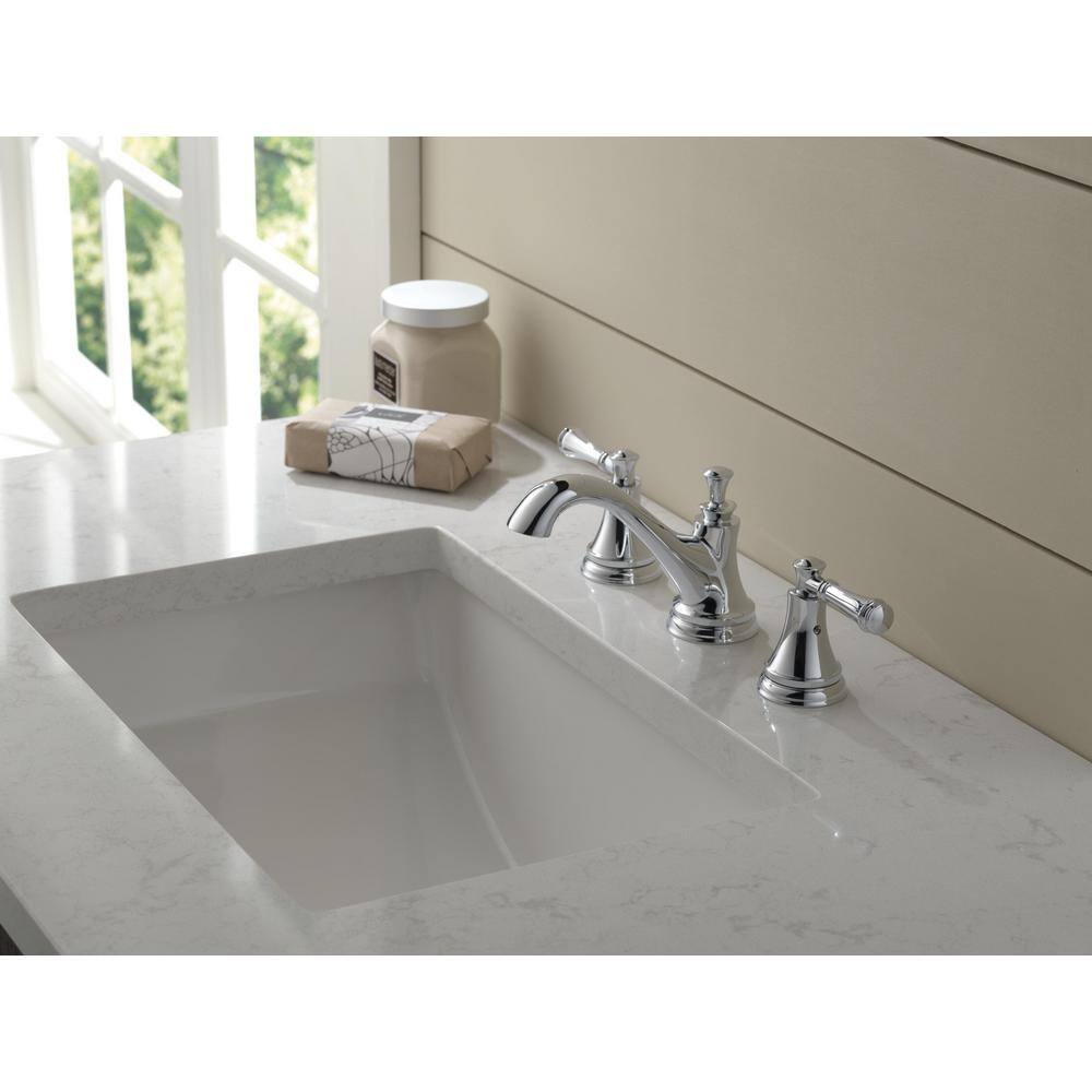 Ara Chrome 16.5" Widespread High Arc Bathroom Faucet with Diamond Seal