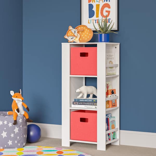 Kids Cube Storage Shelves with Bins and Large Storage for Kids