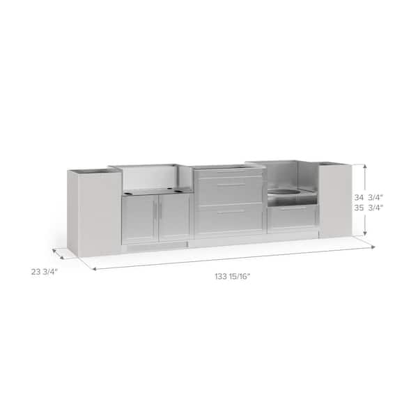 Outdoor Kitchen Kits  Necessories Ceramic Grill Cabinet Kit - Patio &  Pizza Outdoor Furnishings