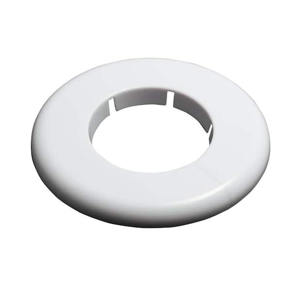 Oatey 1-1/2 in. White Plastic Iron Pipe Size Flange Escutcheon Plate