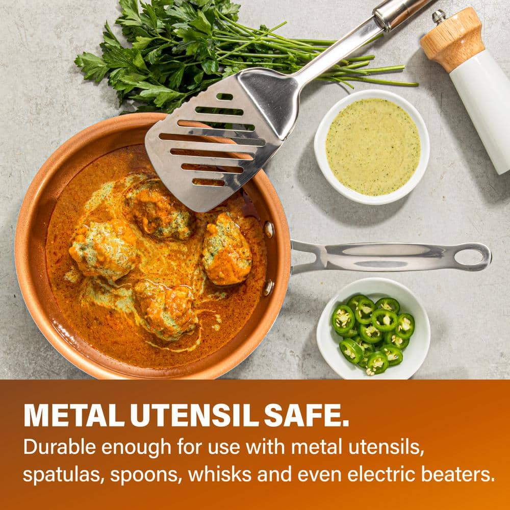 14-Piece Gray Aluminum Ti-Ceramic Nonstick Cookware Set