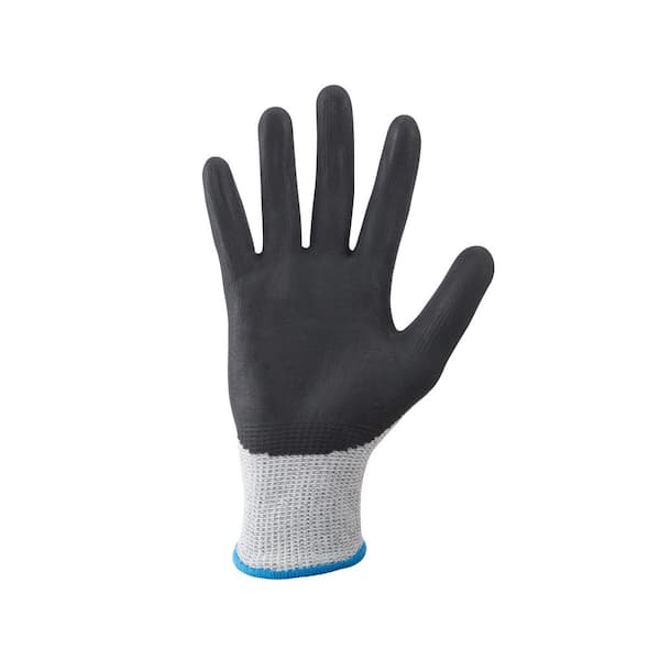 GRX Large Cut Resistant Gray Breathable Nitrile Work Gloves