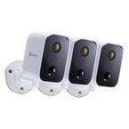 CoreCam Battery Wireless Indoor/Outdoor Security Camera White with True Detect Heat and Motion Detection (3-Pack)