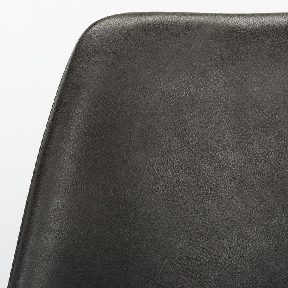 Dorian Grey and Copper Leather Dining Chair Set