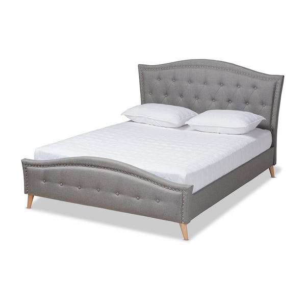 Baxton Studio Felisa Gray King Platform Bed 156 9509 HD The Home