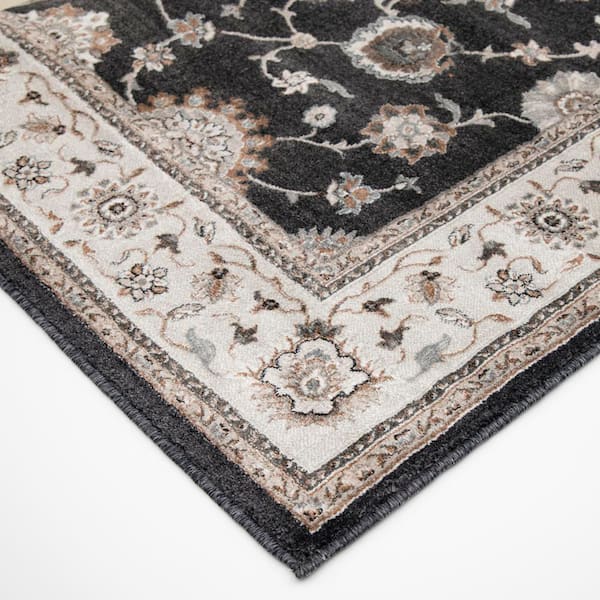 Stratford Karley Deep Blue/Whitecap 26 in. W x 12 in. L Your Choice Length Stair Runner Coverage Area 2.17 sq. ft.