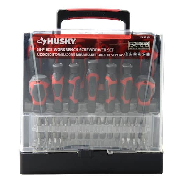Husky 53-Piece Workbench Screwdriver Set 010-180-HKY - The Home Depot