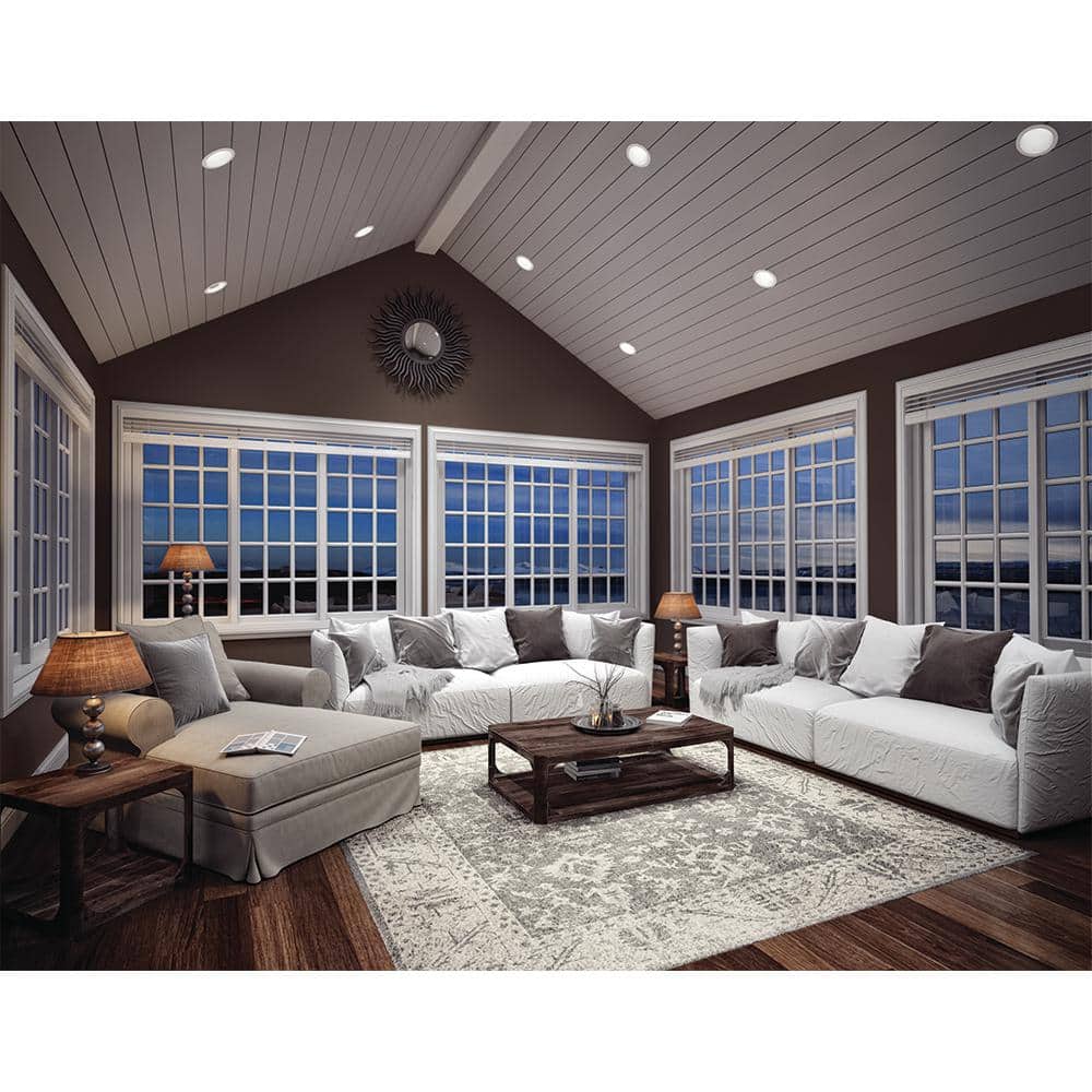 Halo 6-Inch White Aluminum Sloped Ceiling Recessed Light Trim