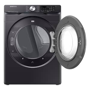 7.5 cu. ft. Fingerprint Resistant Black Stainless Gas Dryer with Steam Sanitize+