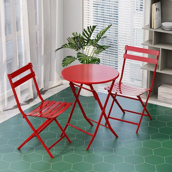 Red bistro sets sale