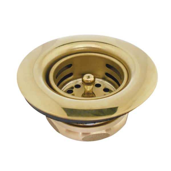 Kingston Brass Tacoma 2-13/16 in. Bar Prep Basket Strainer Drain in Polished Brass