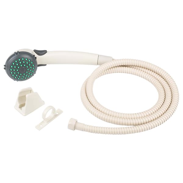 Dura Faucet 1-Spray RV Single Function Handheld Showerhead and Hose Kit in Cream