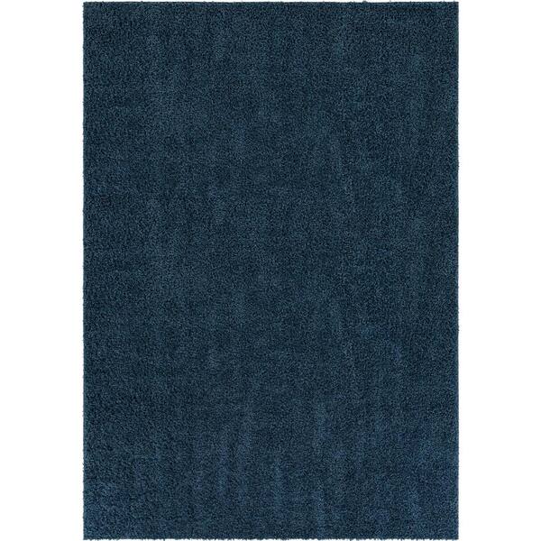 Unique Loom Davos Shag Marine Blue 10 ft. x 14 ft. Area Rug