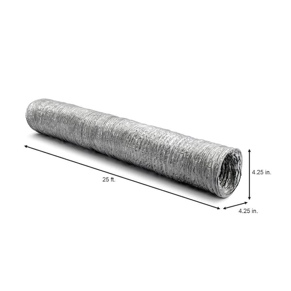 iPower Flexible 12'' 25 Feet Aluminum Ducting 4 Layer Protection