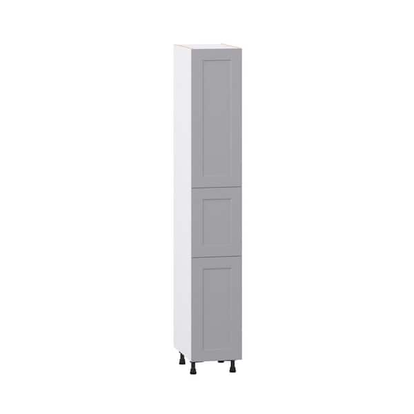 Roseland 15 in. W x 24 in. D x 94.5 in. H Assembled Shaker Pantry Kitchen Cabinet in Slate Gray