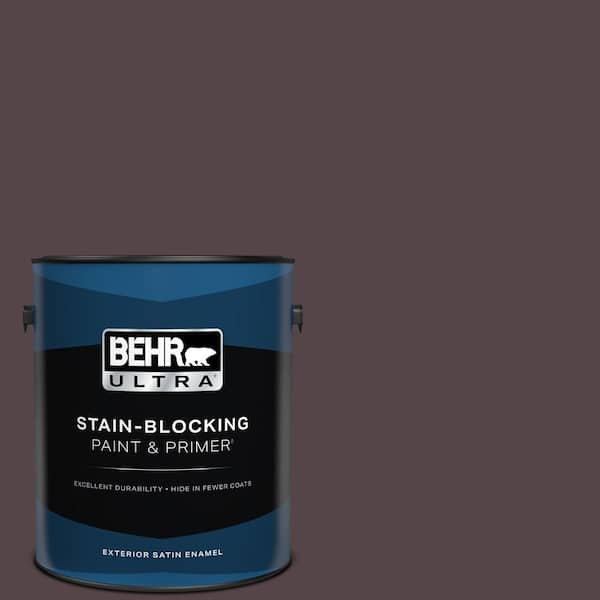 BEHR ULTRA 1 gal. Home Decorators Collection #HDC-FL14-9 Black Raspberry Satin Enamel Exterior Paint & Primer