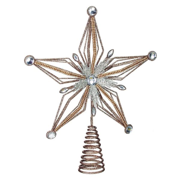 12.5 in. Wire Glitter Jewel Star Tree Topper