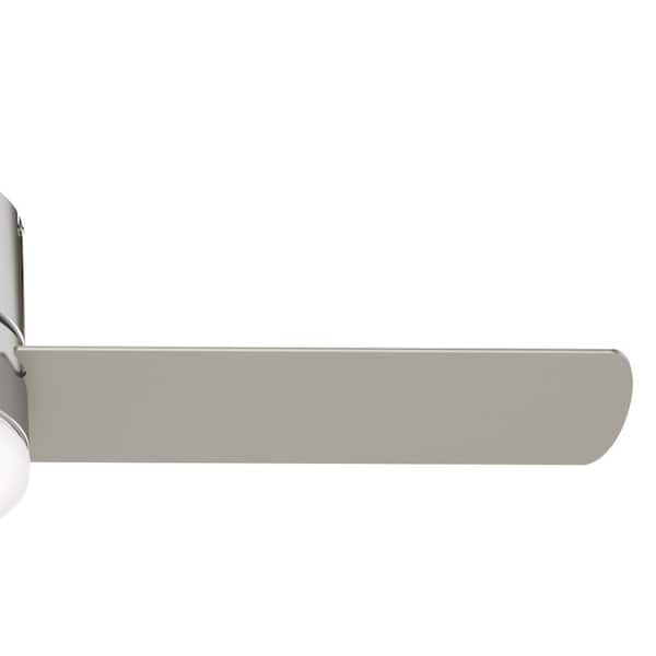 Hunter - Minimus 52 in. Integrated LED Indoor Brushed Nickel Ceiling Fan with Remote and Light Kit