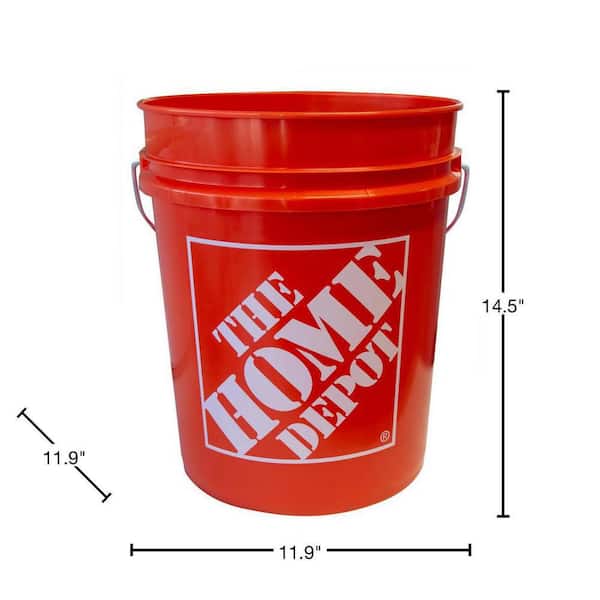 The Home Depot 5 Gallon Orange Homer Bucket 05GLHD2 - The Home Depot