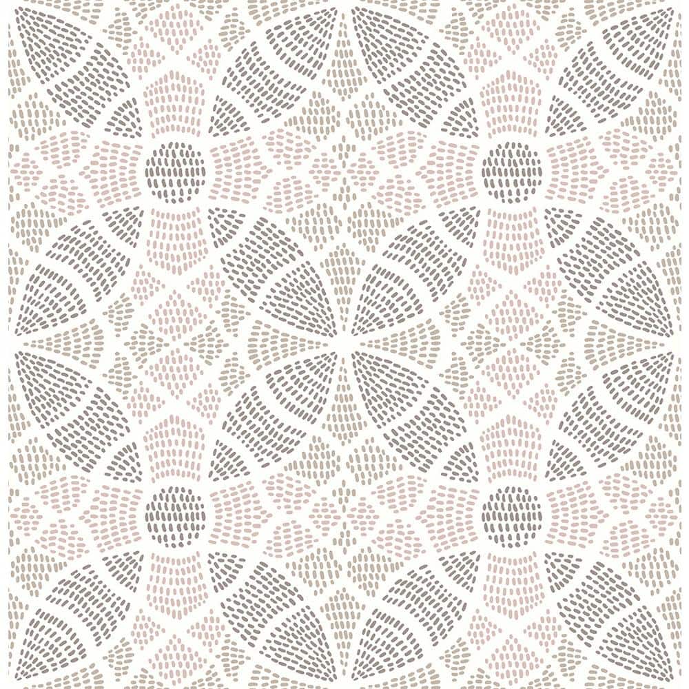 A Street Prints Zazen Rose Geometric Paper Strippable Roll Covers 564