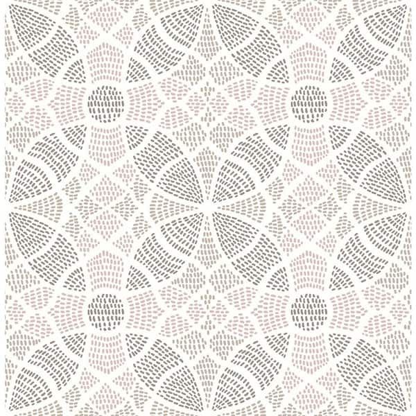 A-Street Prints Zazen Rose Geometric Paper Strippable Roll (Covers 56.4 sq. ft.)