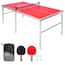 Mid Size 6 ft. x 3 ft. Indoor Outdoor Table Tennis Ping Pong Game Set