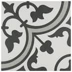 Arte Grey Encaustic 9-3/4 in. x 9-3/4 in. Porcelain Floor and Wall Tile (11.11 sq. ft. / case)
