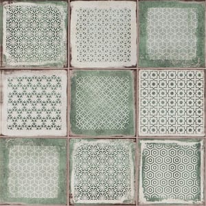 Santa Fe Deco Green 7.87 in. x 7.87 in. Matte Porcelain Floor and Wall Tile (11.19 sq. ft. / Case)