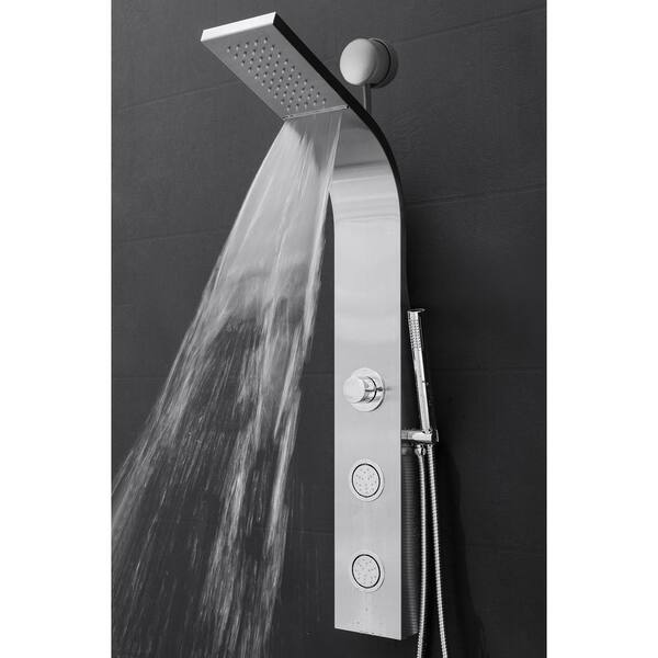 AKDY 39 Stainless Steel Wall Mount Easy Connection Rainfall Waterfall Overhead Multi-Function Shower Tower Panel Massage Spray AZ-SP0039 AKDY 39 Stainless Steel Wall Mount Easy Connection Rainfall Waterfall Overhead Multi-Function Shower Tower Panel Massage Spray AZ-SP0039