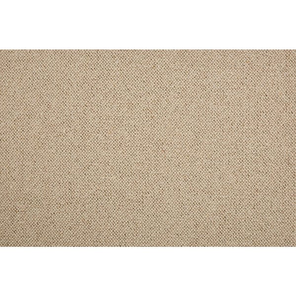 Natural Harmony Hampton - Oatmeal - Brown 13.2 ft. 32 oz. Wool Loop Installed Carpet