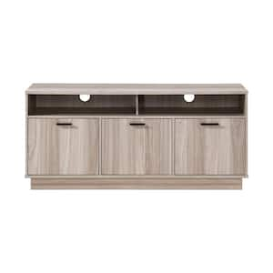 47.24 in. Tender Oak Wood TV Stand with 3 Storage Cabinets Fits TV's up to 55 in.