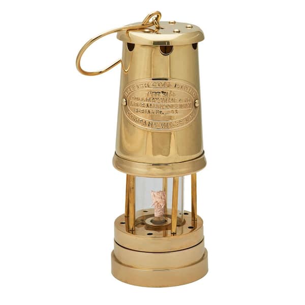 8. 5in Brass Miners Oil Lamp