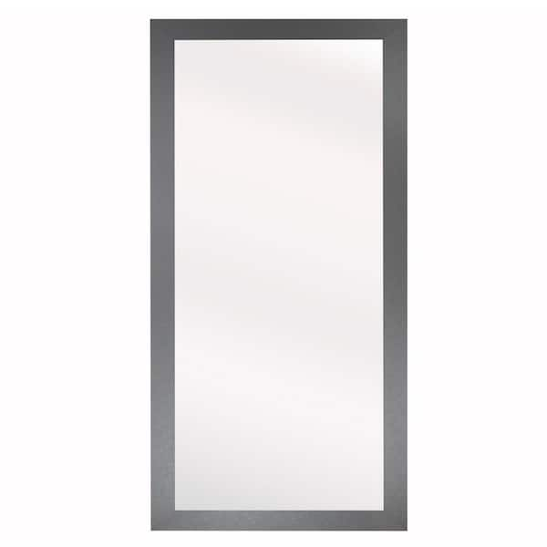 Oversized Rectangle Jaded Platinum Modern Mirror (70.5 in. H x 32 in. W ...