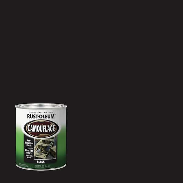 Rust-Oleum Specialty 1 Qt. Black Camouflage Interior/Exterior Paint ...