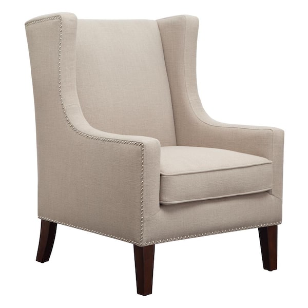Madison Park Weston Linen Wingback Chair
