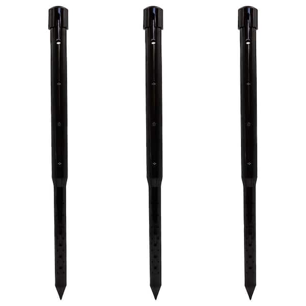 DEEP DRIP 24 in. Watering Stakes (3-Pack) - Black