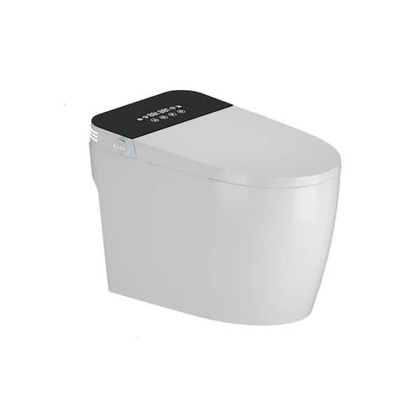 Portable Smart Toilets with Heated Bidet Seat and Intelligent Toilet Auto Open/Close Seat in White
