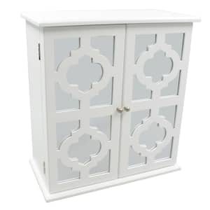 Modern Mirrored Door White Jewelry Box