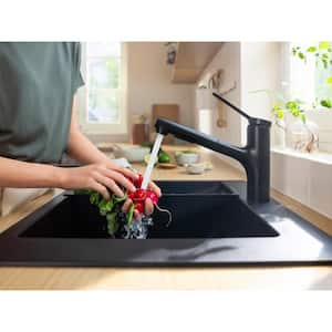 Zesis Pull Out Sprayer Kitchen Faucet in Matte Black