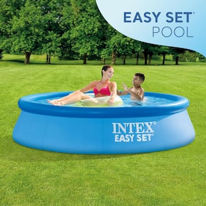 8 ft. X 2 ft. Easy Set Inflatable Circular Vinyl Swimming Pool, Blue