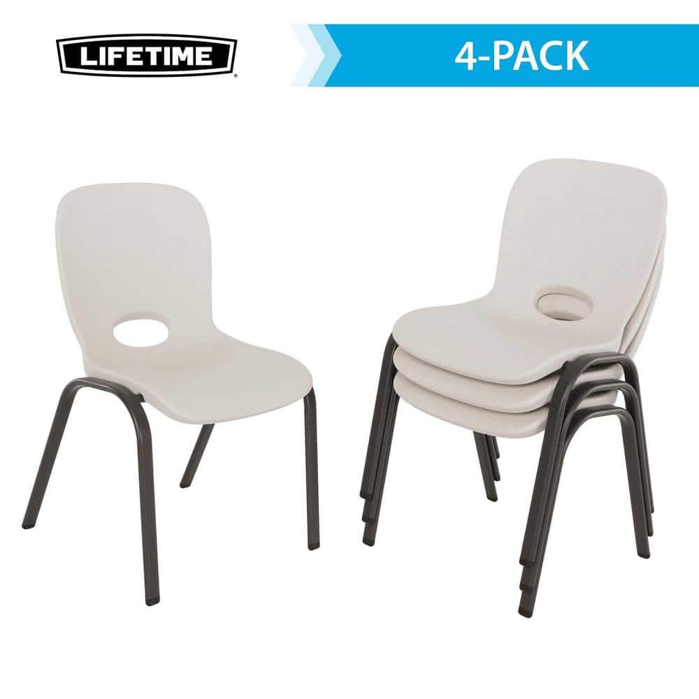 Almond Polyethylene Stackable School Chair for Kids