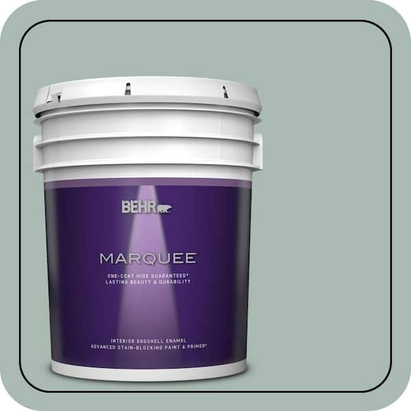 BEHR MARQUEE 5 gal. #BXC-85 Quiet Teal Eggshell Enamel Interior Paint & Primer