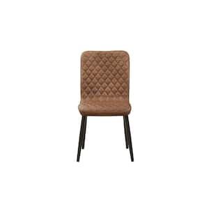 Millerton Vintage Chocolate Top Grain Leather and Antique Black Side Chair