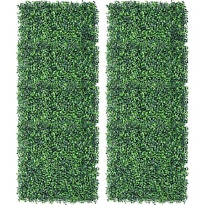 20 in. x 20 in. 12-Pieces Artificial Boxwood Hedge Grass Wall Panel Faux Topiary Hedge Private Screen Greenery Wall